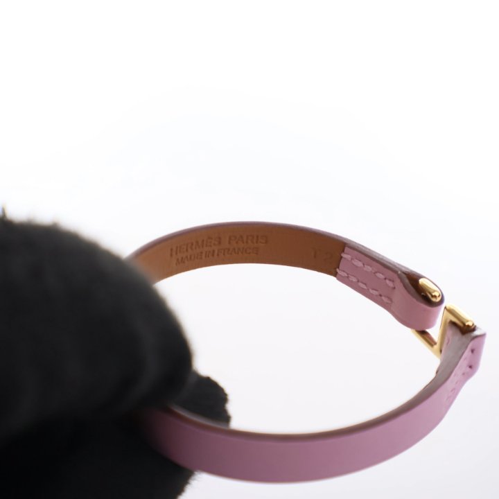 Hermes Mauve Sylvestre Swift Mini Rivale Bracelet, photo 9 of 10