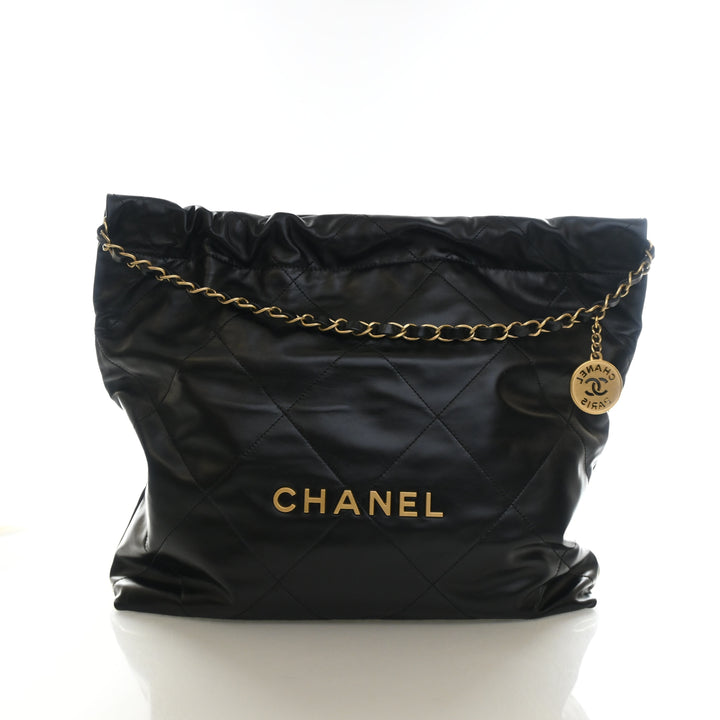 Chanel Medium Shiny Calfskin 22 Hobo