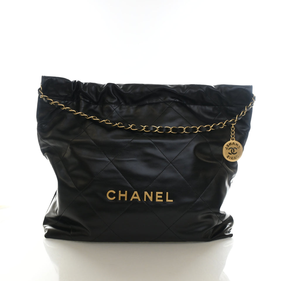 Chanel Medium Shiny Calfskin 22 Hobo