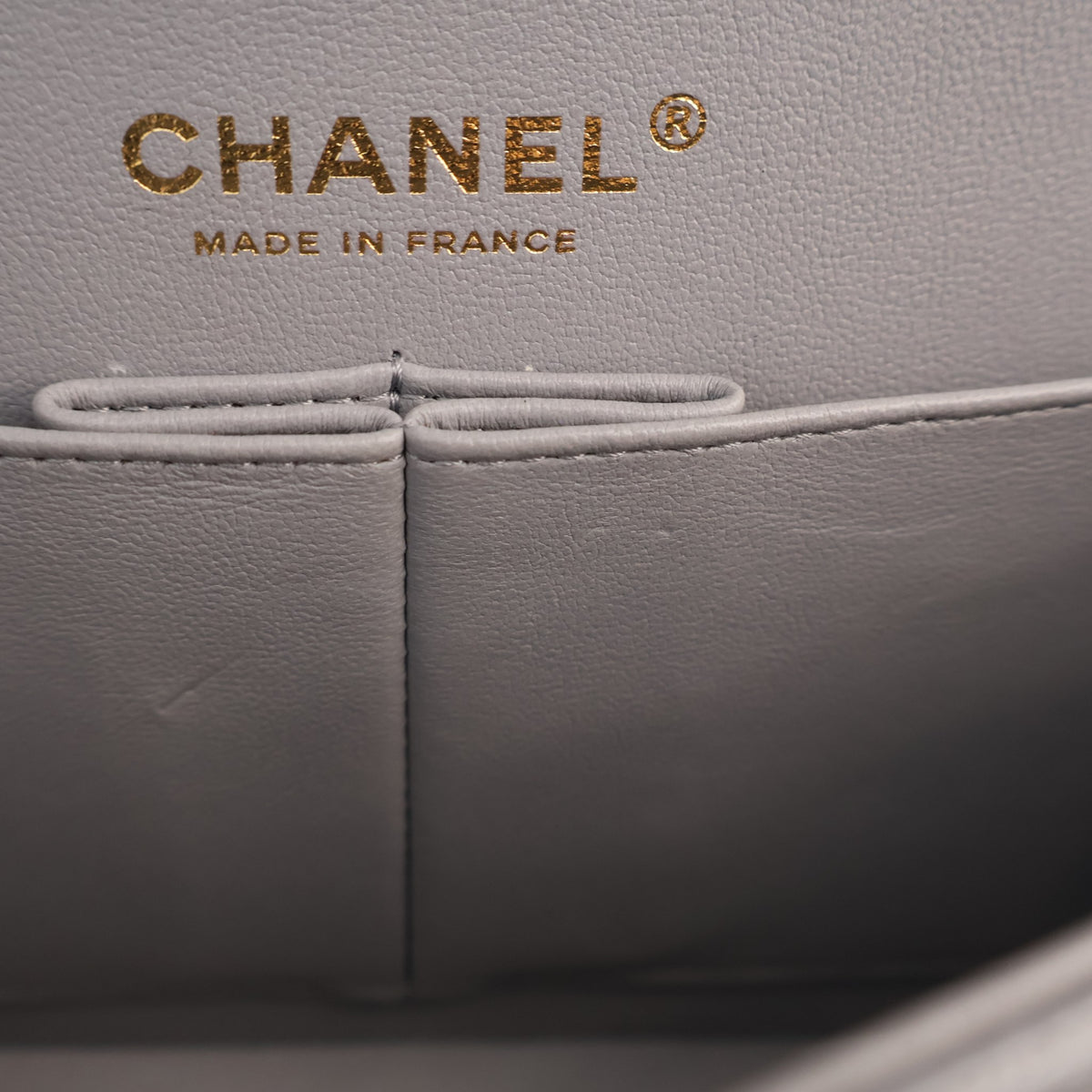 Pre-Owned Chanel Classic Double Flap Small Caviar Leather Bag, logo detail, photo 16 of 18