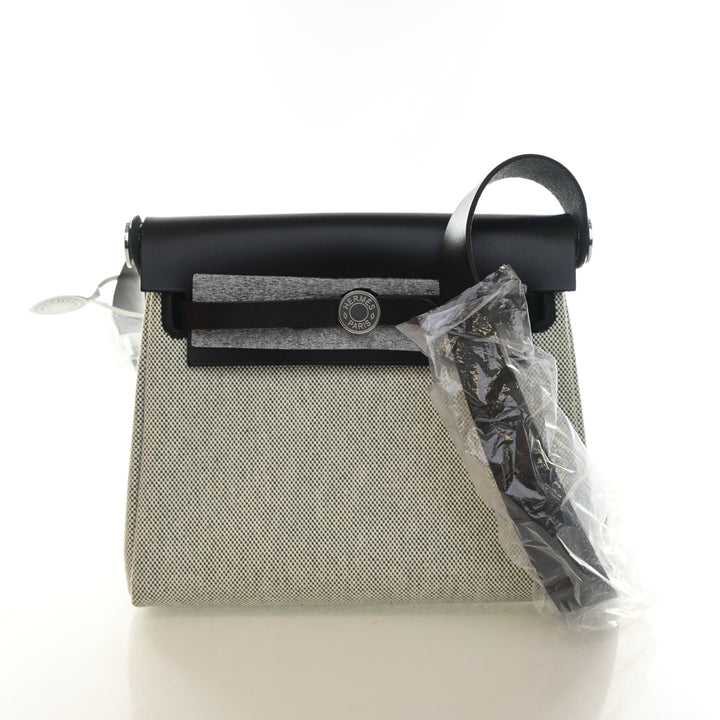 Hermès Noir Toile Mini Herbag Zip 20