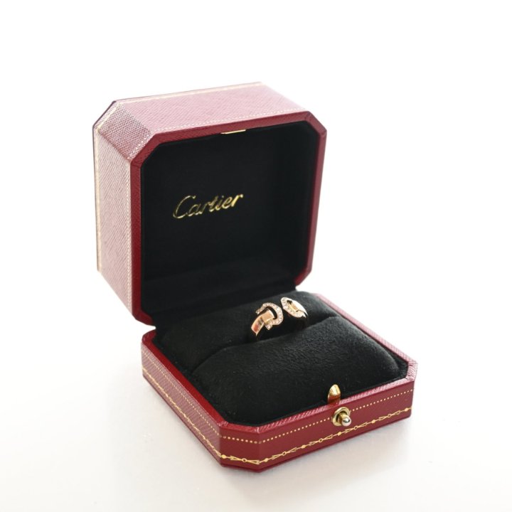 Cartier Small Model Double C Decor Ring Sz 55
