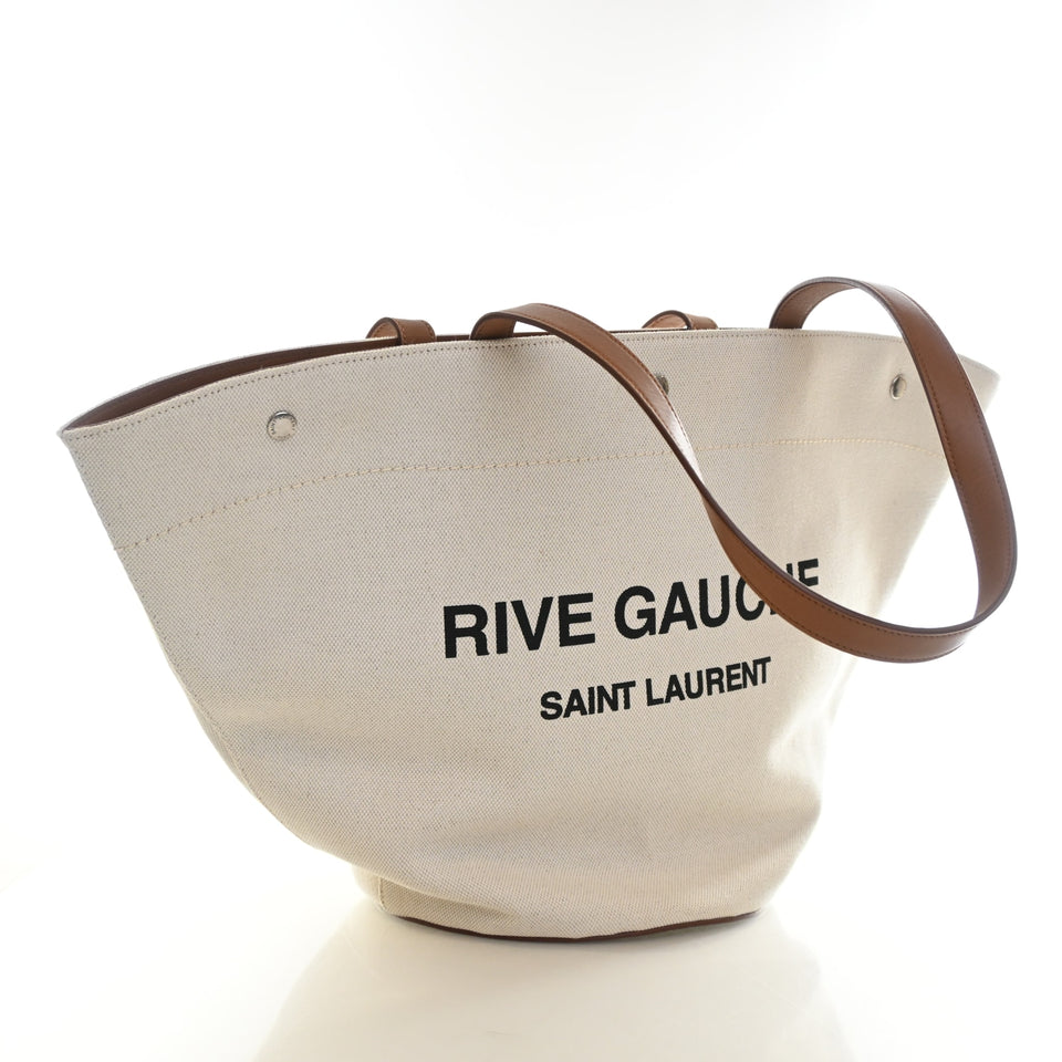 Saint Laurent Mixed Fibers Rive Gauche Cabas Tote