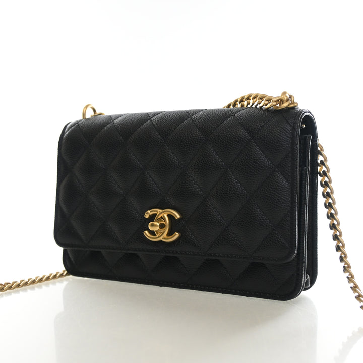 Chanel Caviar Sweetheart Crush Wallet On Chain (WOC)