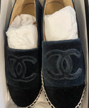 Chanel Velvet CC Espadrille...