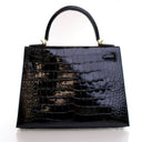 Hermes Noir Alligator Selli...