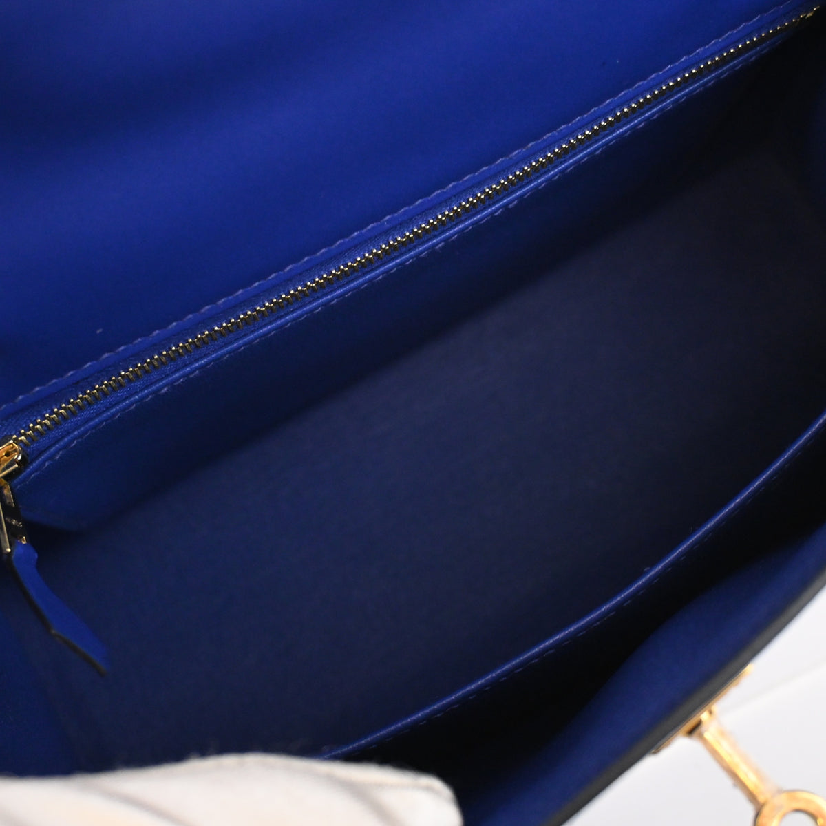 Hermes Bleu Electrique Veau Tadelakt Kelly 25, photo 13 of 18