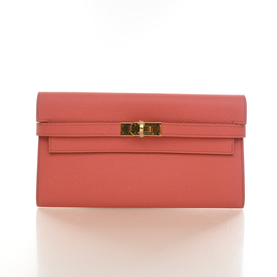 Hermes Flamingo Epsom Kelly Wallet
