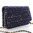 Chanel Tweed Wallet On Chai...
