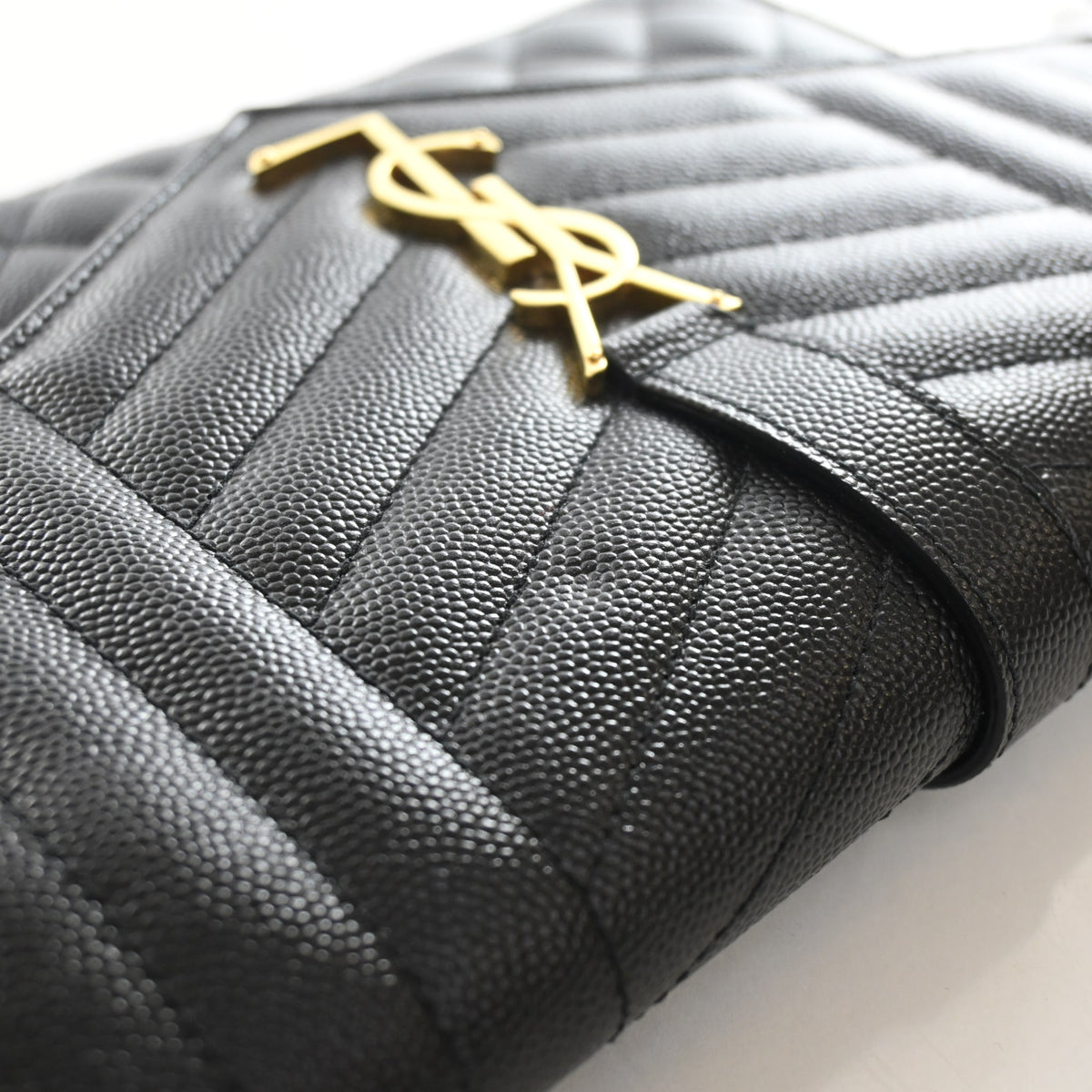 Saint Laurent Calfskin Envelope Clutch, photo 12 of 14