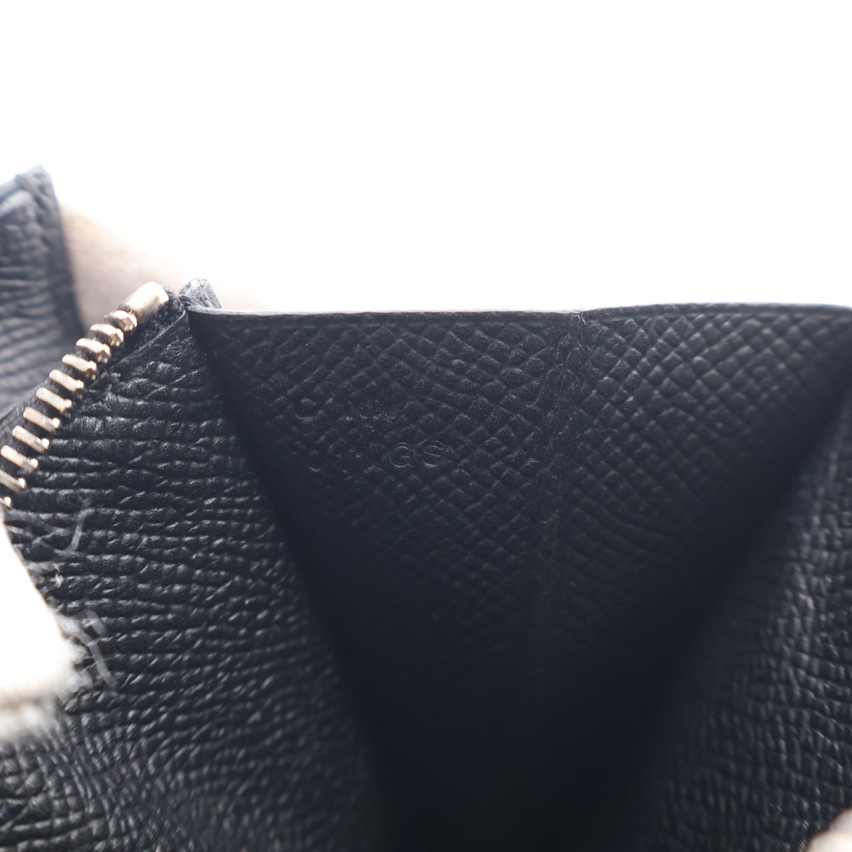 Pre-Owned Hermès Constance Noir Epsom Leather Slim Wallet, open interior with lining, photo 19 of 19
