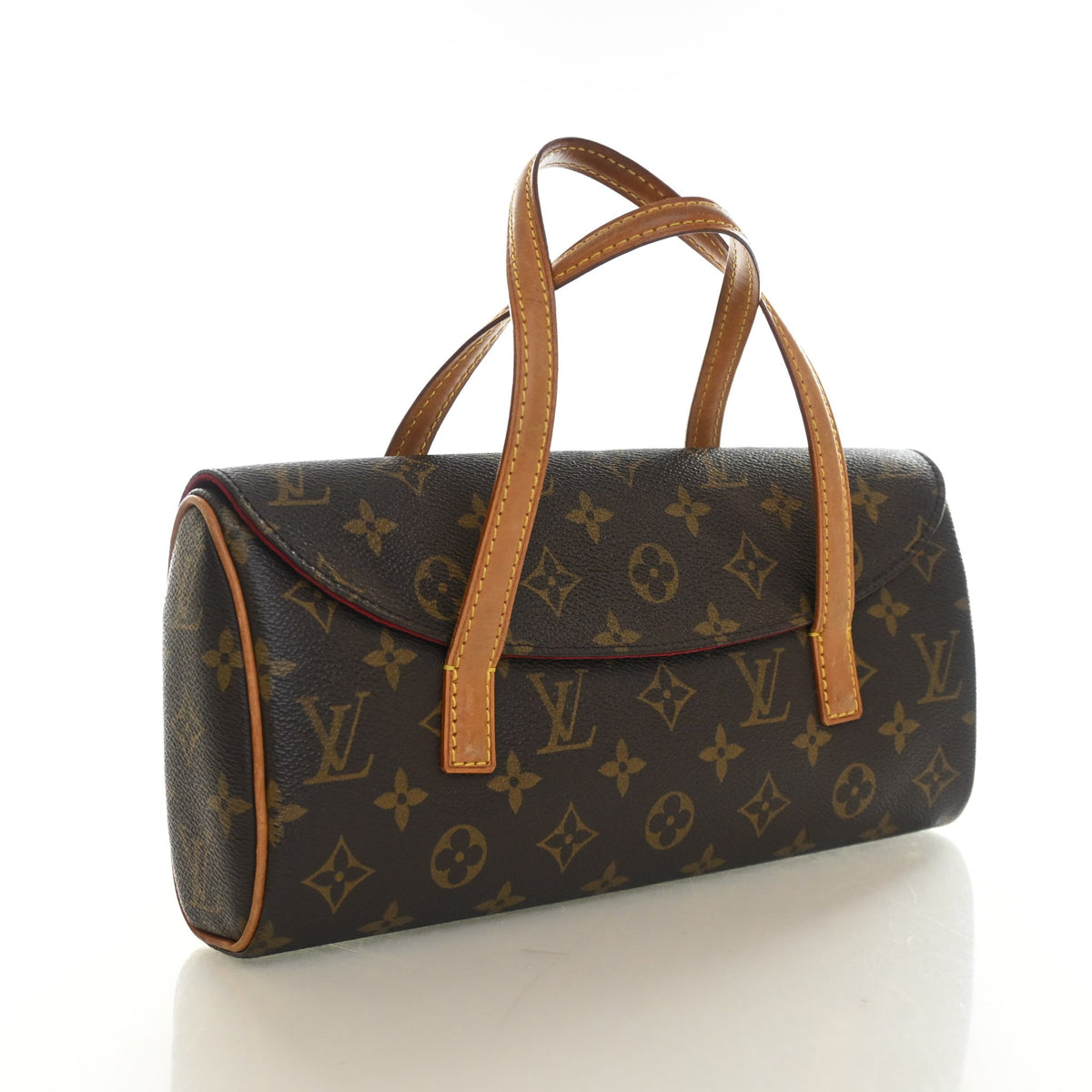 Vintage Louis Vuitton Monogram Sonatine, three-quarter view, authenticated at Luxe Du Jour