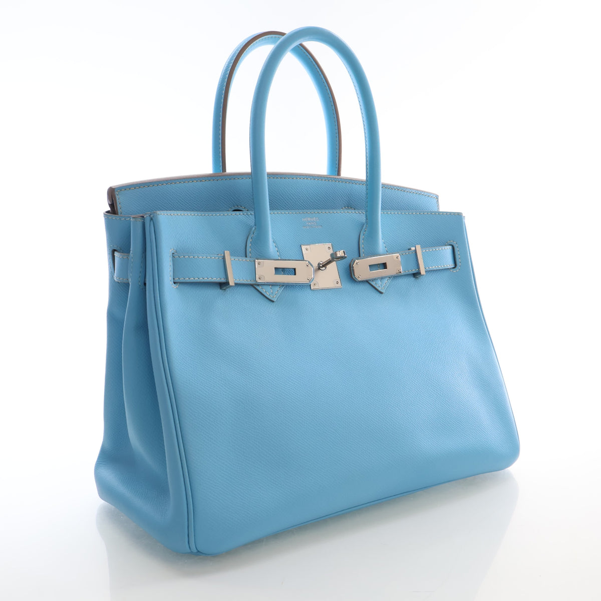 Pre-Owned Hermès Birkin 30 Celeste Epsom Leather Verso, three-quarter view, photo 4 of 22