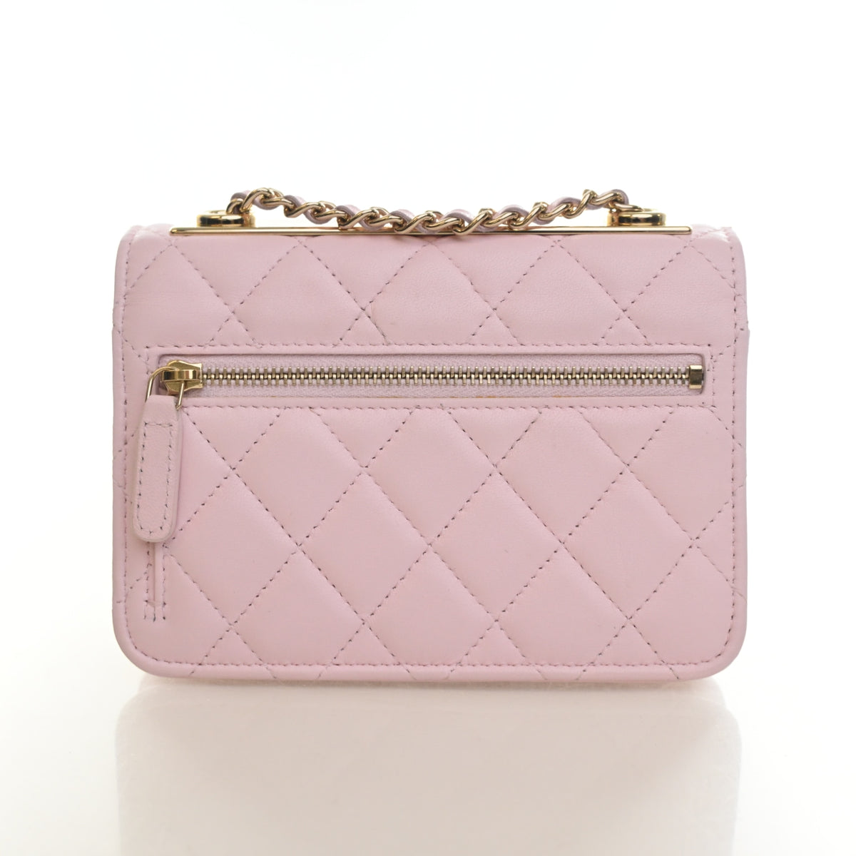 Pre-Owned Chanel Micro Lambskin Trendy CC, back view
