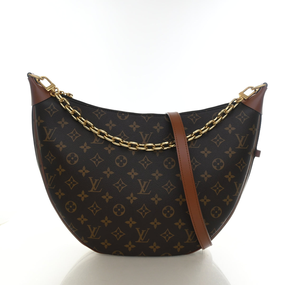 Pre-Owned Louis Vuitton Hobo Monogram Loop, front view, authenticated at Luxe Du Jour