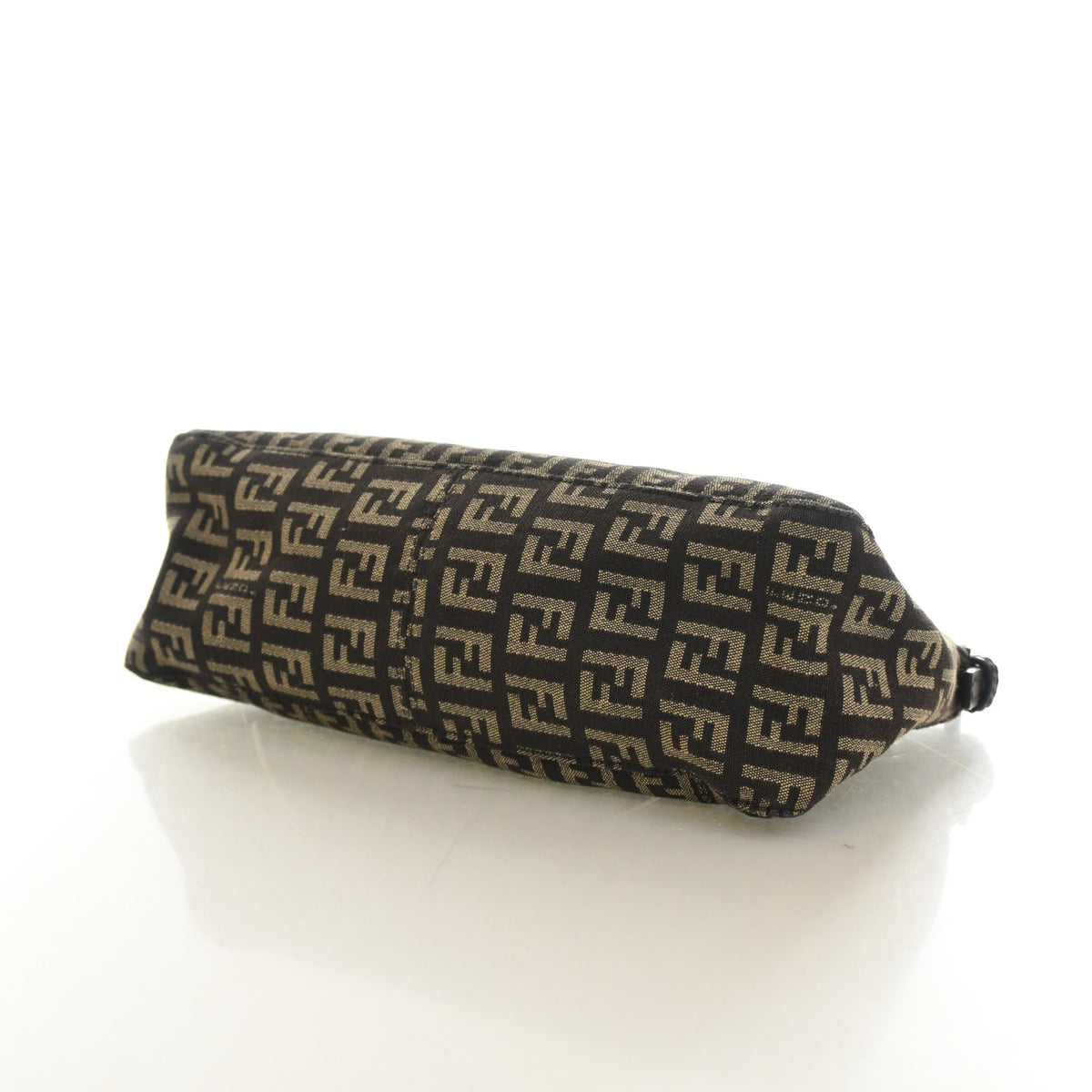 Pre-Owned Fendi Pochette Monogram Zucchino, base and feet view, photo 6 of 12