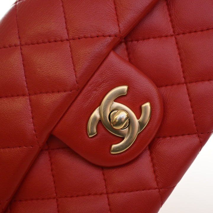 Chanel Lambskin Zip Flap Bag