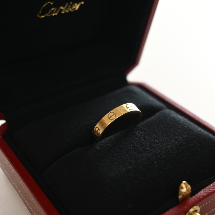 Cartier 18K Yellow Gold Small Model Love Ring Sz 54