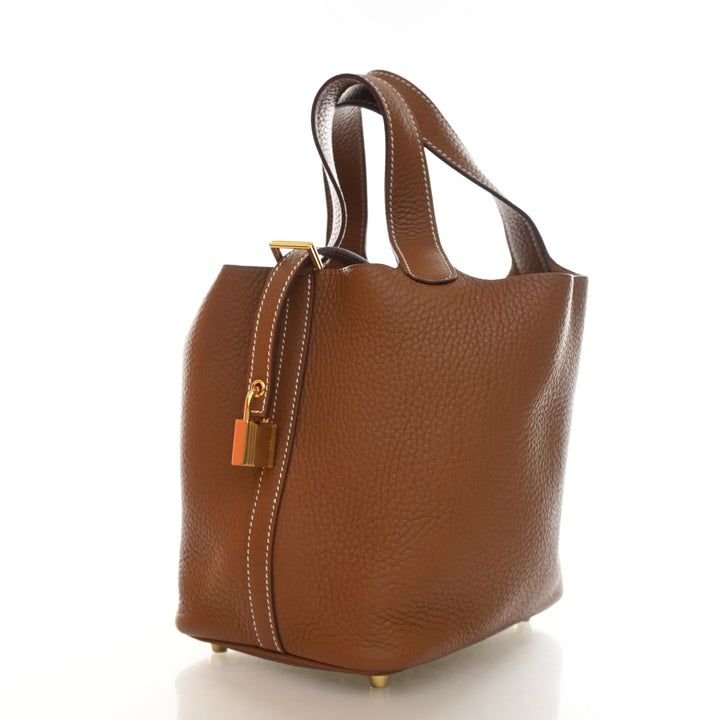 Hermes Gold Clemence Picotin Lock 18