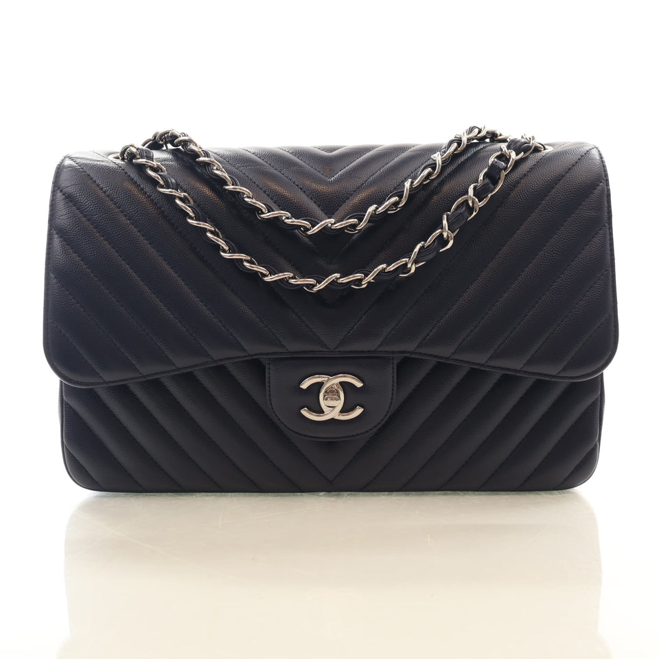 Chanel Jumbo Caviar Double Flap Bag