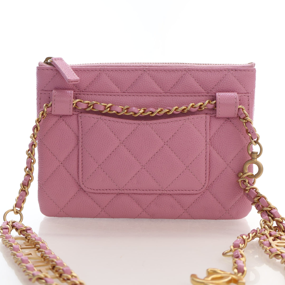 Pre-Owned Chanel Belt Bag Caviar Leather Pick Me Up Flap, front view, photo 13 of 21