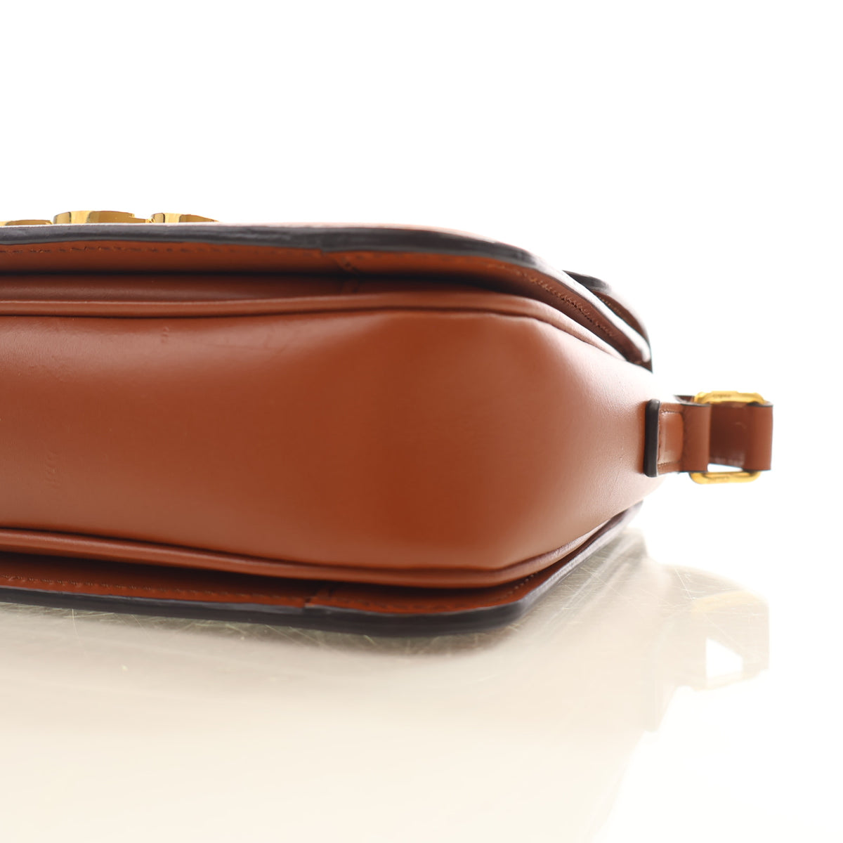 Pre-Owned Celine Flap Bag Teen Mixed Fibers Triomphe, side profile, photo 8 of 14