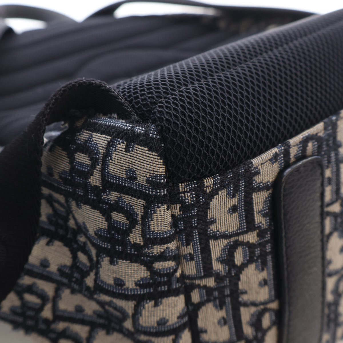 Pre-Owned Christian Dior Backpack Oblique Rider, corner detail