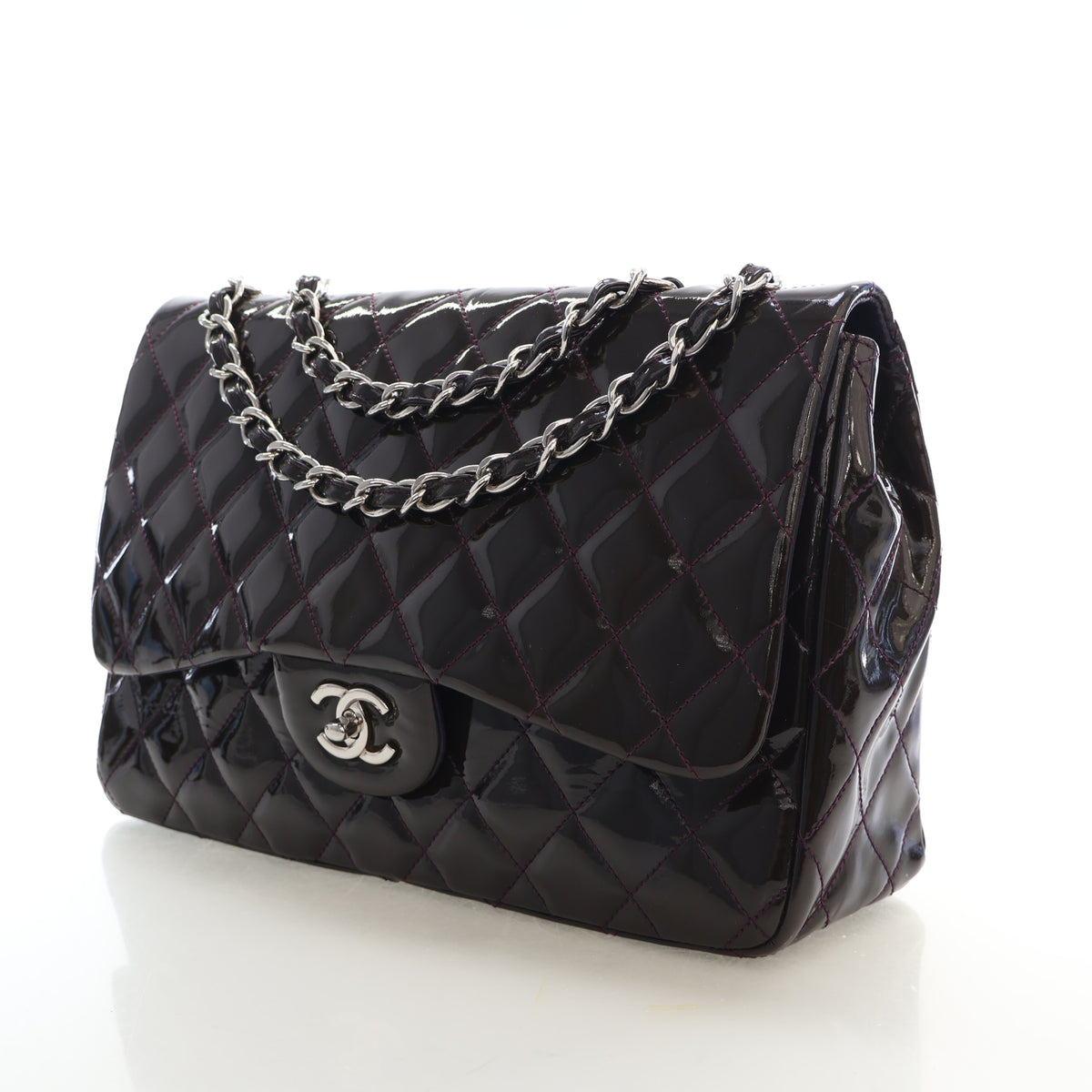 Chanel Jumbo Patent Classic Single Flap Bag, photo 3 of 17