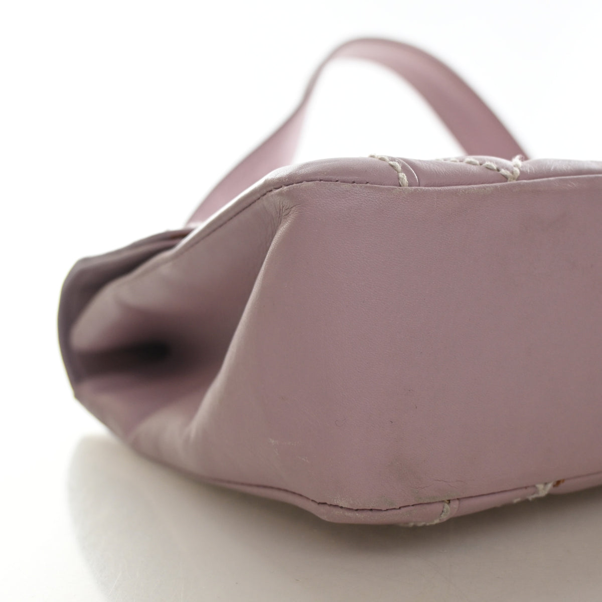 Vintage Chanel Flap Bag Medium Calfskin Wild Stitch, side profile