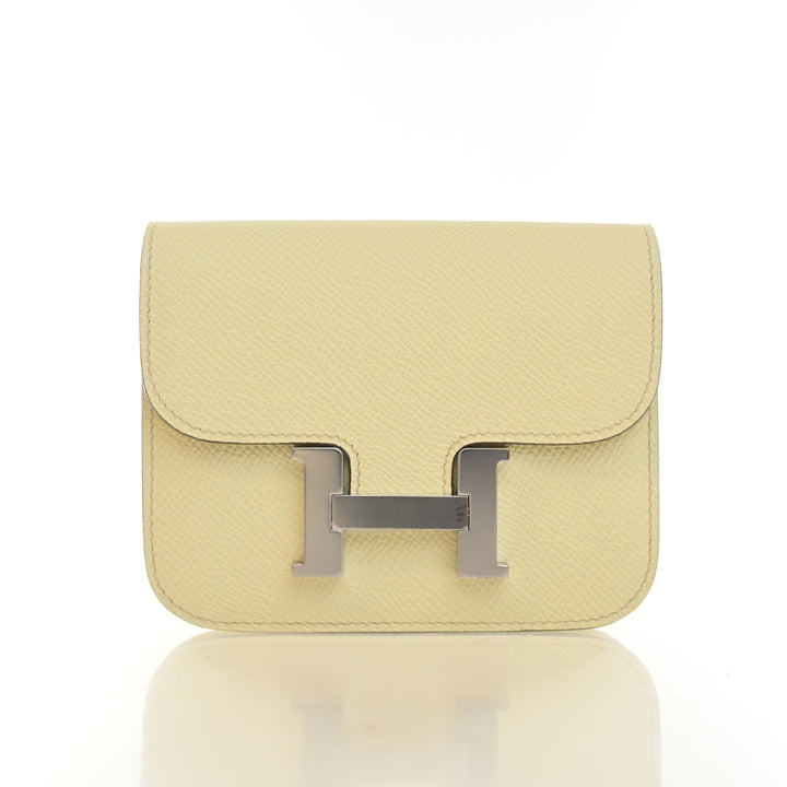 Hermes Jaune Poussin Constance Slim Wallet