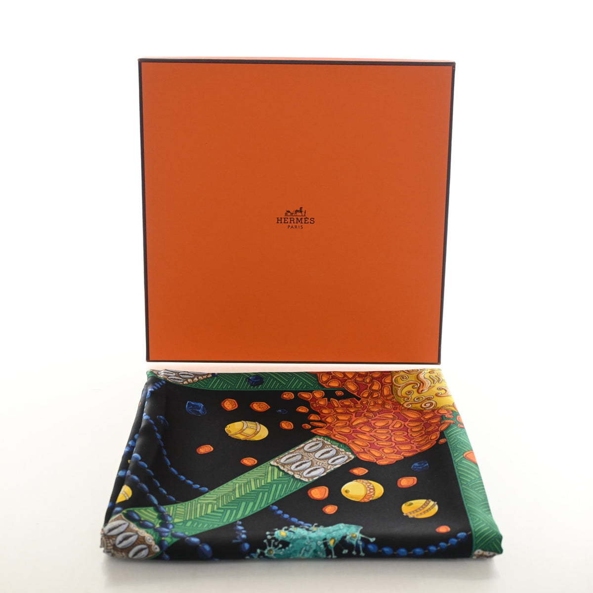 Hermes Chemins De Corail Silk Scarf 90, photo 6 of 6