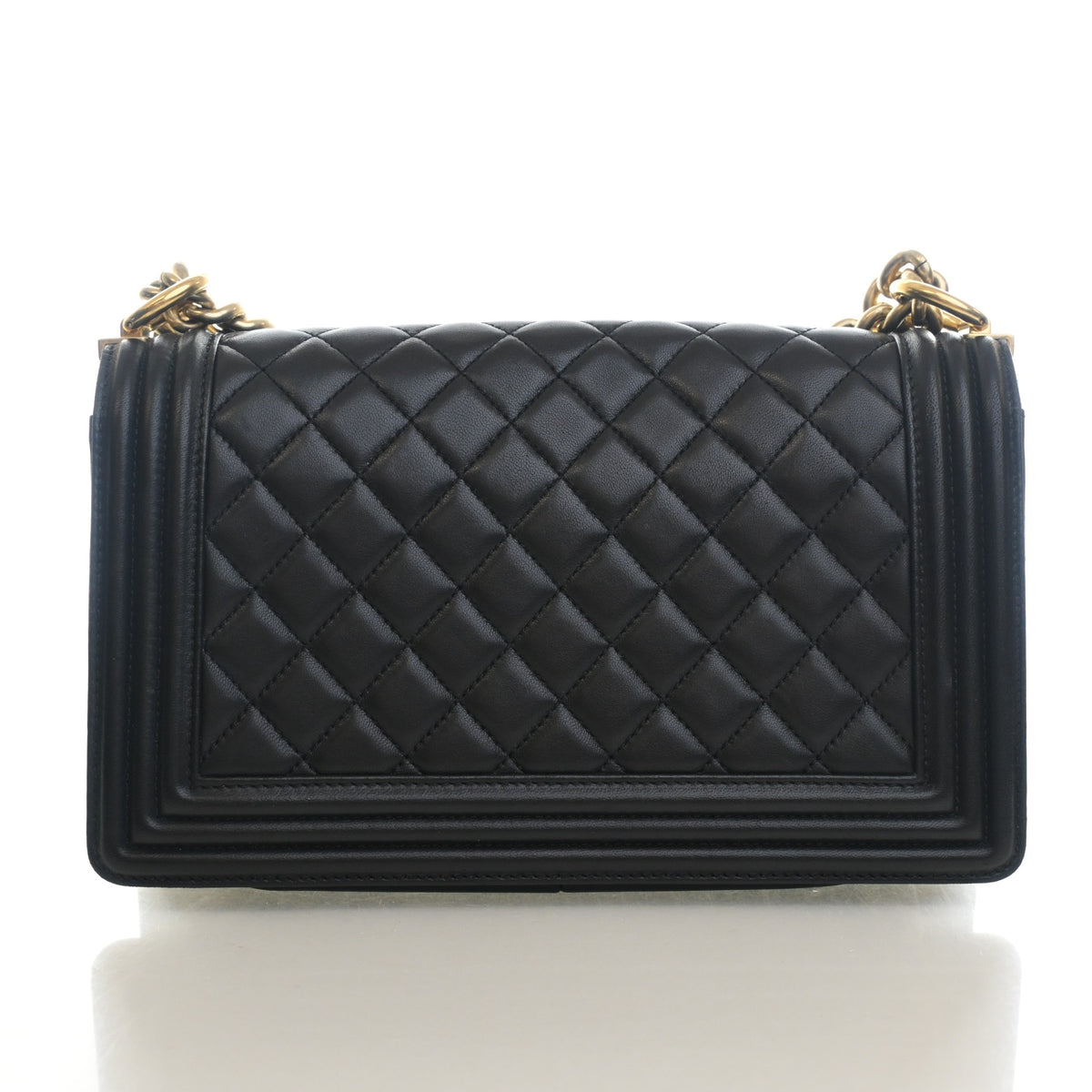 Pre-Owned Chanel Boy Bag Medium Lambskin, front view, photo 10 of 19