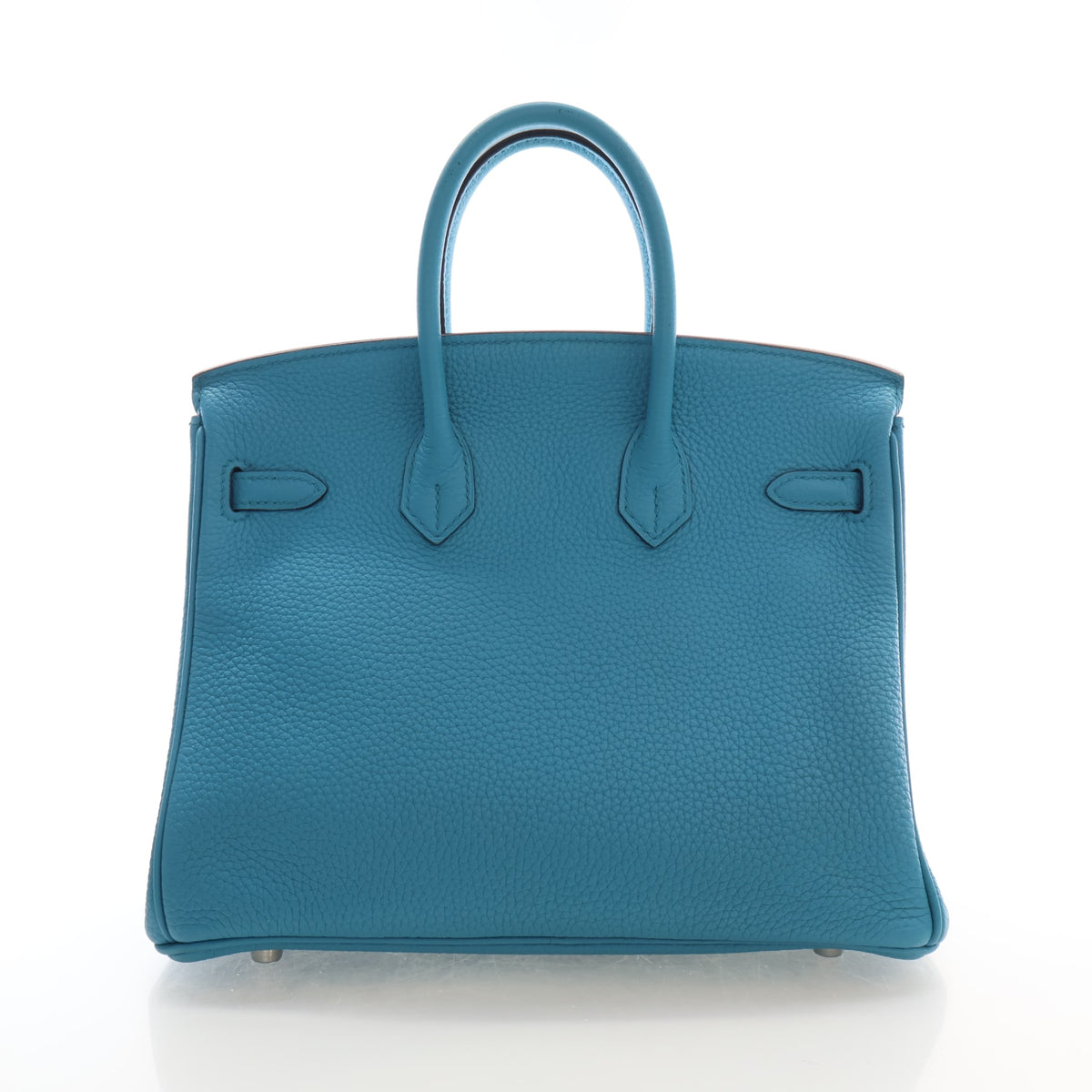 Pre-Owned Hermès Birkin 25 Turquoise Togo Leather, front view, photo 15 of 21