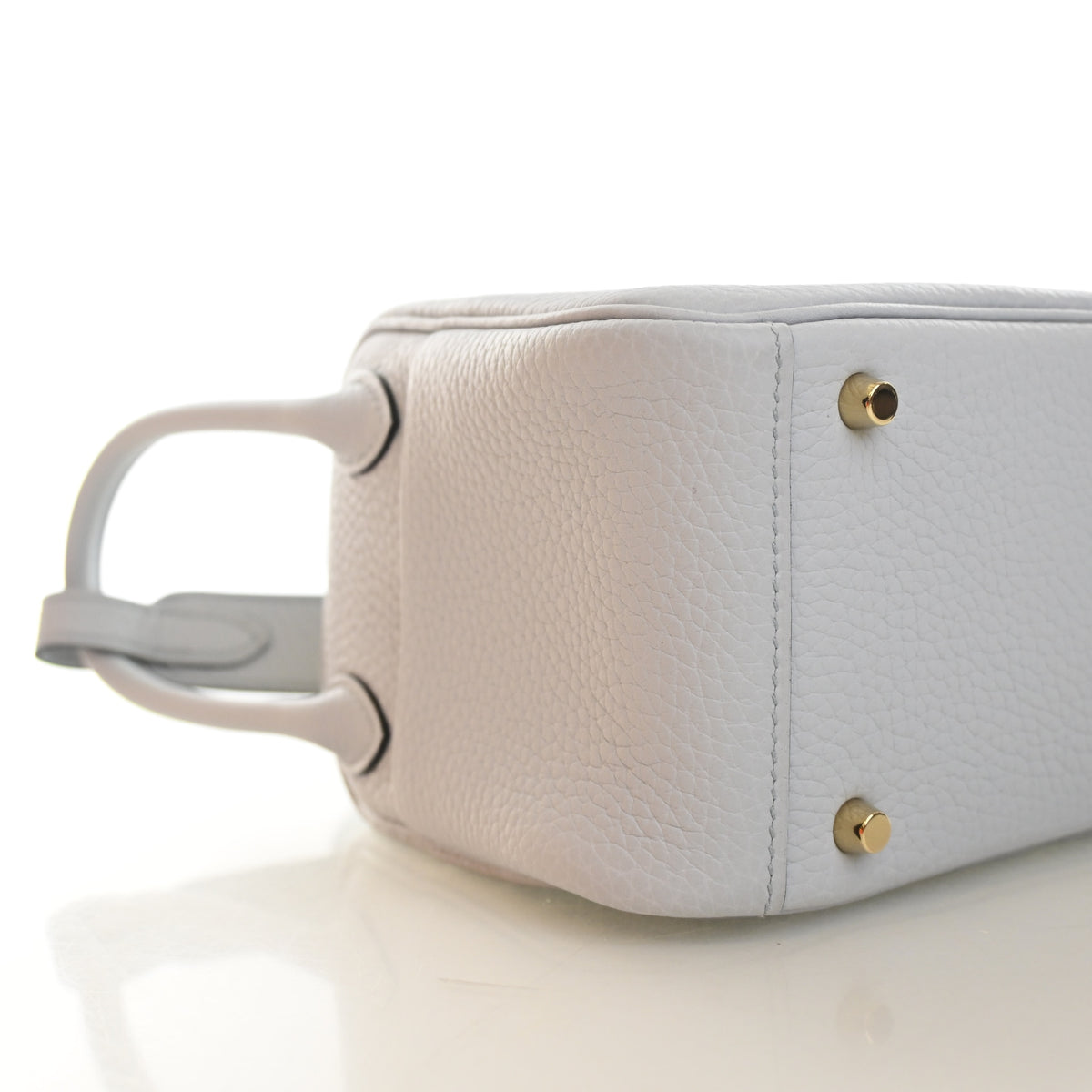 Pre-Owned Hermès Lindy Mini Bleu Pale Clemence Leather 20, base view