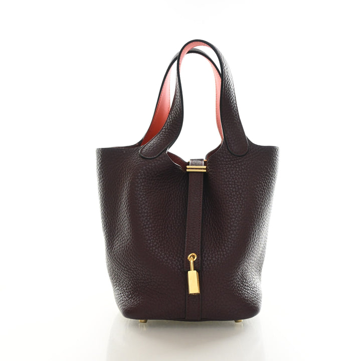 Hermes Rouge H Clemence Picotin Lock 18