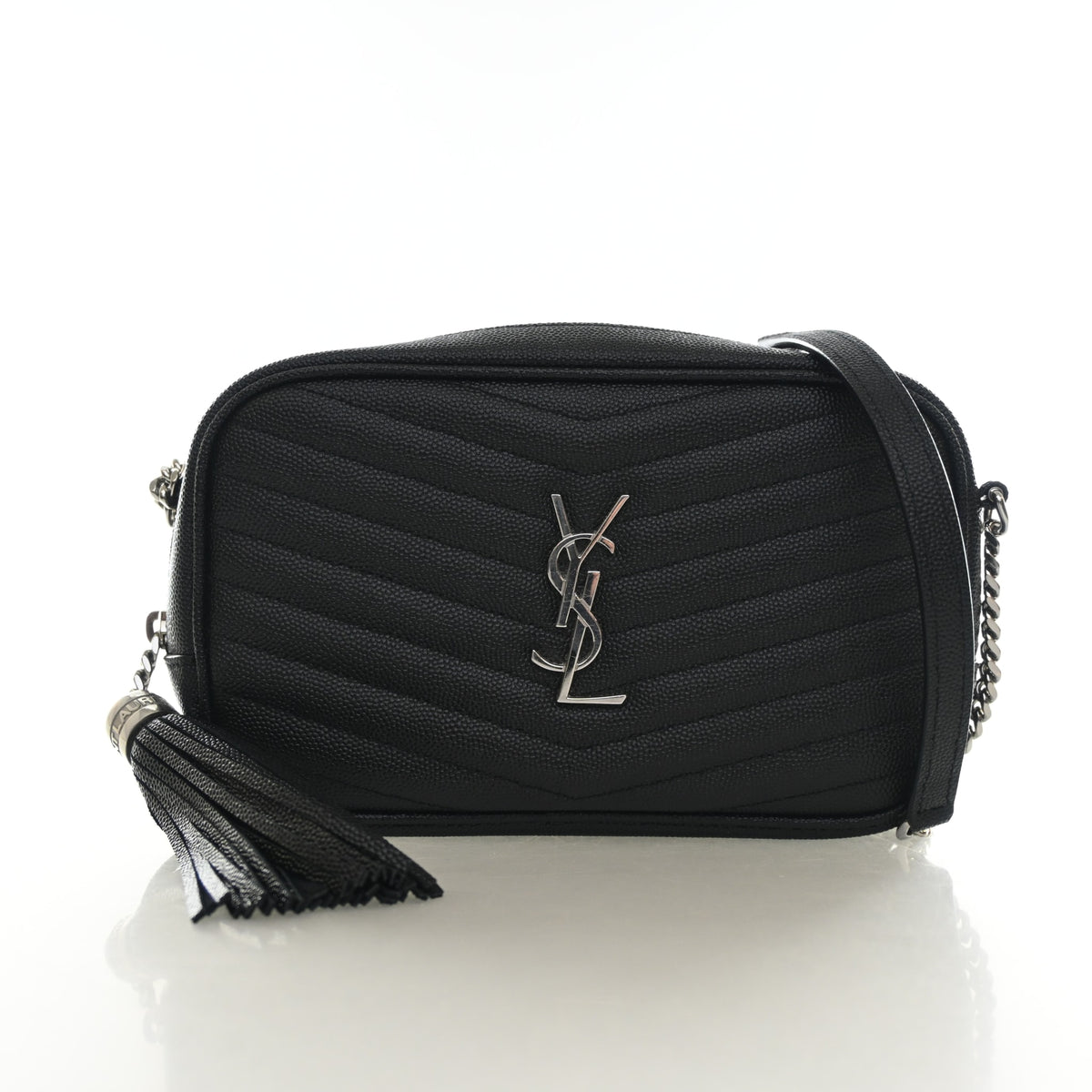 Pre-Owned Saint Laurent Camera Bag Mini Calfskin Lou, front view