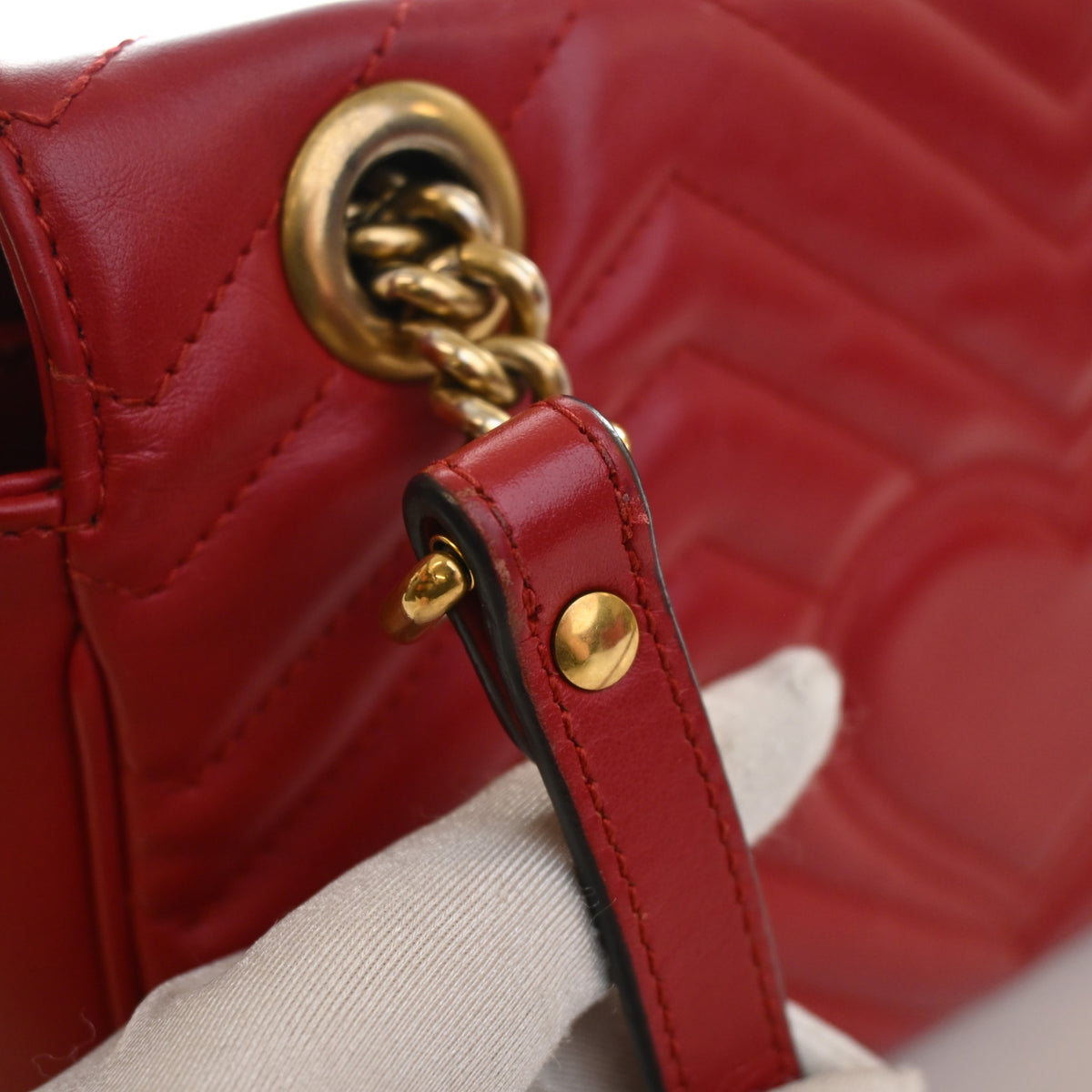 Gucci Small Calfskin Marmont Flap Bag, photo 13 of 14