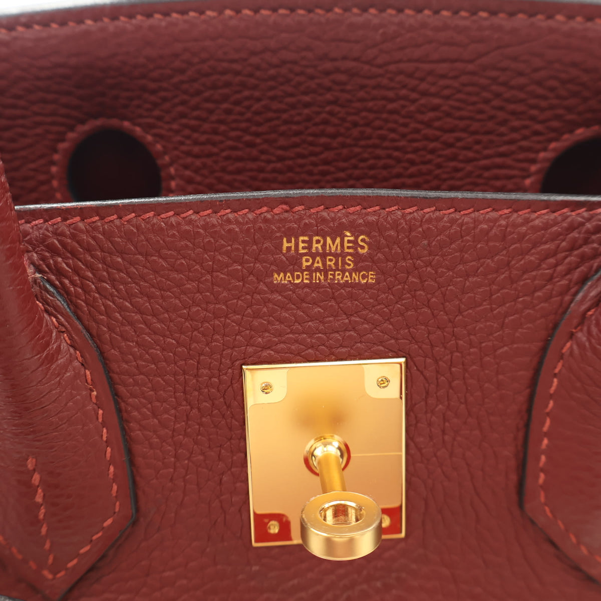 Hermes Vintage Bordeaux Clemence Birkin 30, photo 14 of 15