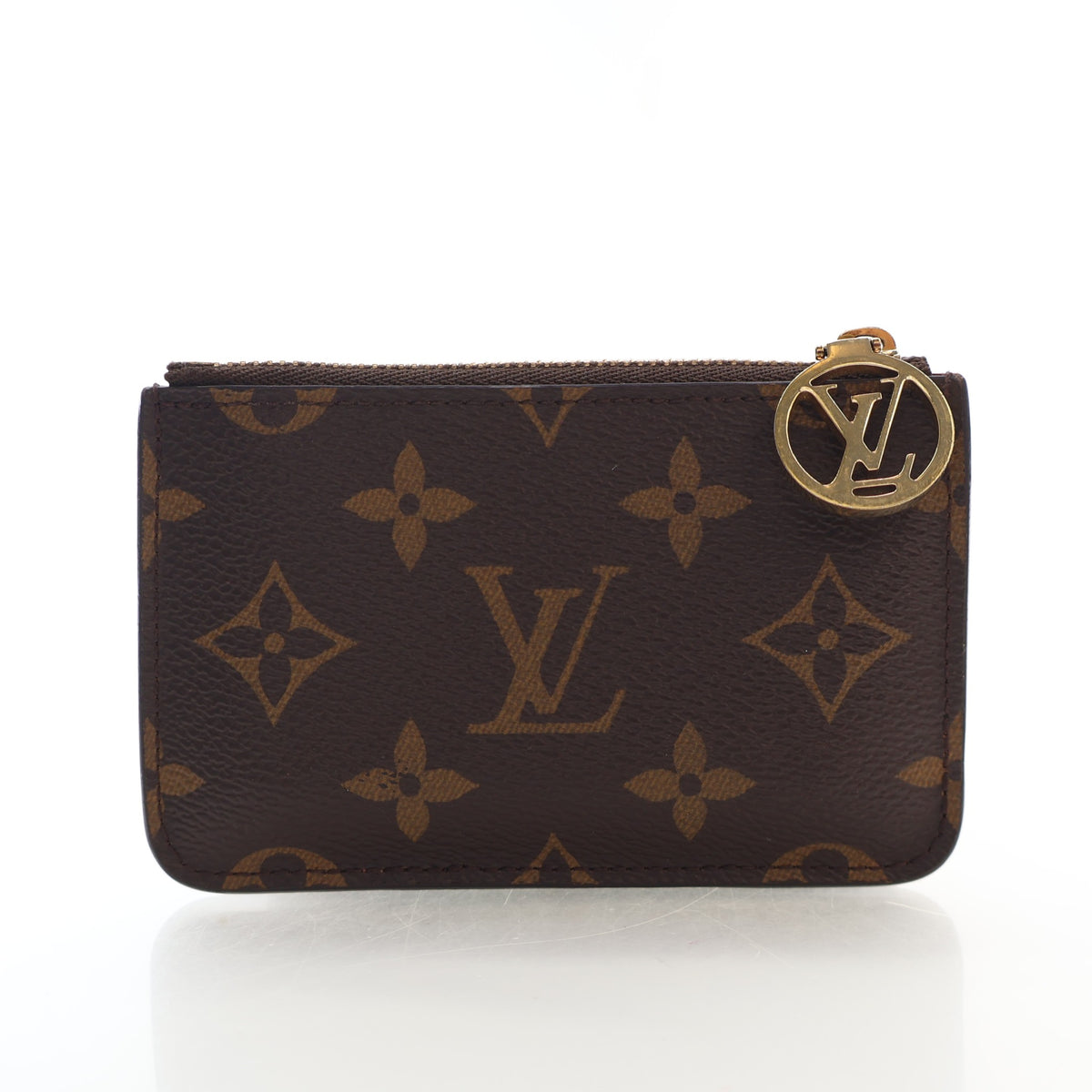 Pre-Owned Louis Vuitton Card Holder Canvas Monogram Romy, front view, authenticated at Luxe Du Jour