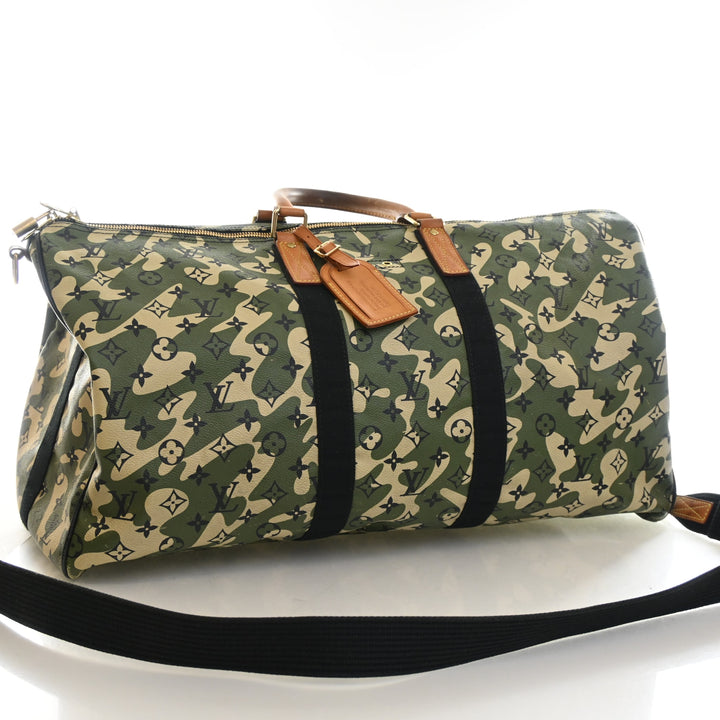 Louis Vuitton Monogramouflage Keepall Bandouliere 55