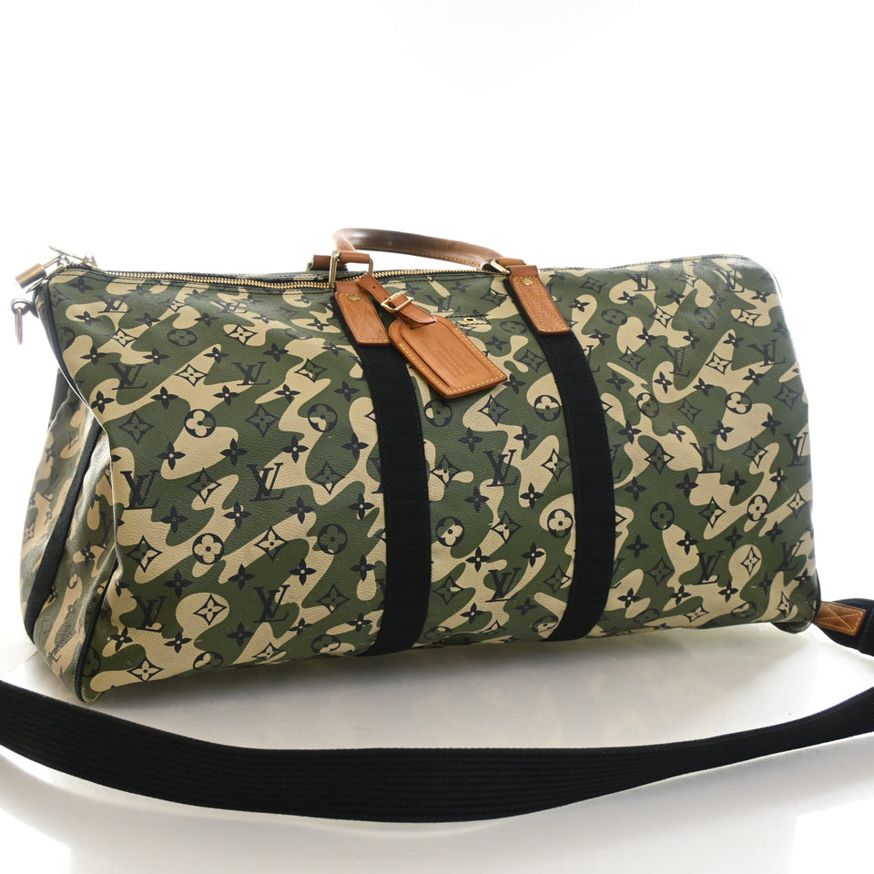Louis Vuitton Monogramouflage Keepall Bandouliere 55
