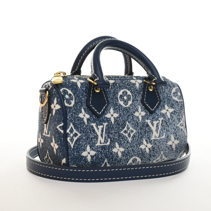 Louis Vuitton Monogram Denim Speedy Bandouliere Nano