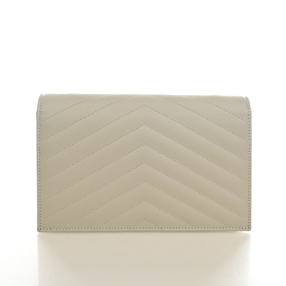 Pre-Owned Saint Laurent Chain Wallet Calfskin Cassandre, front view