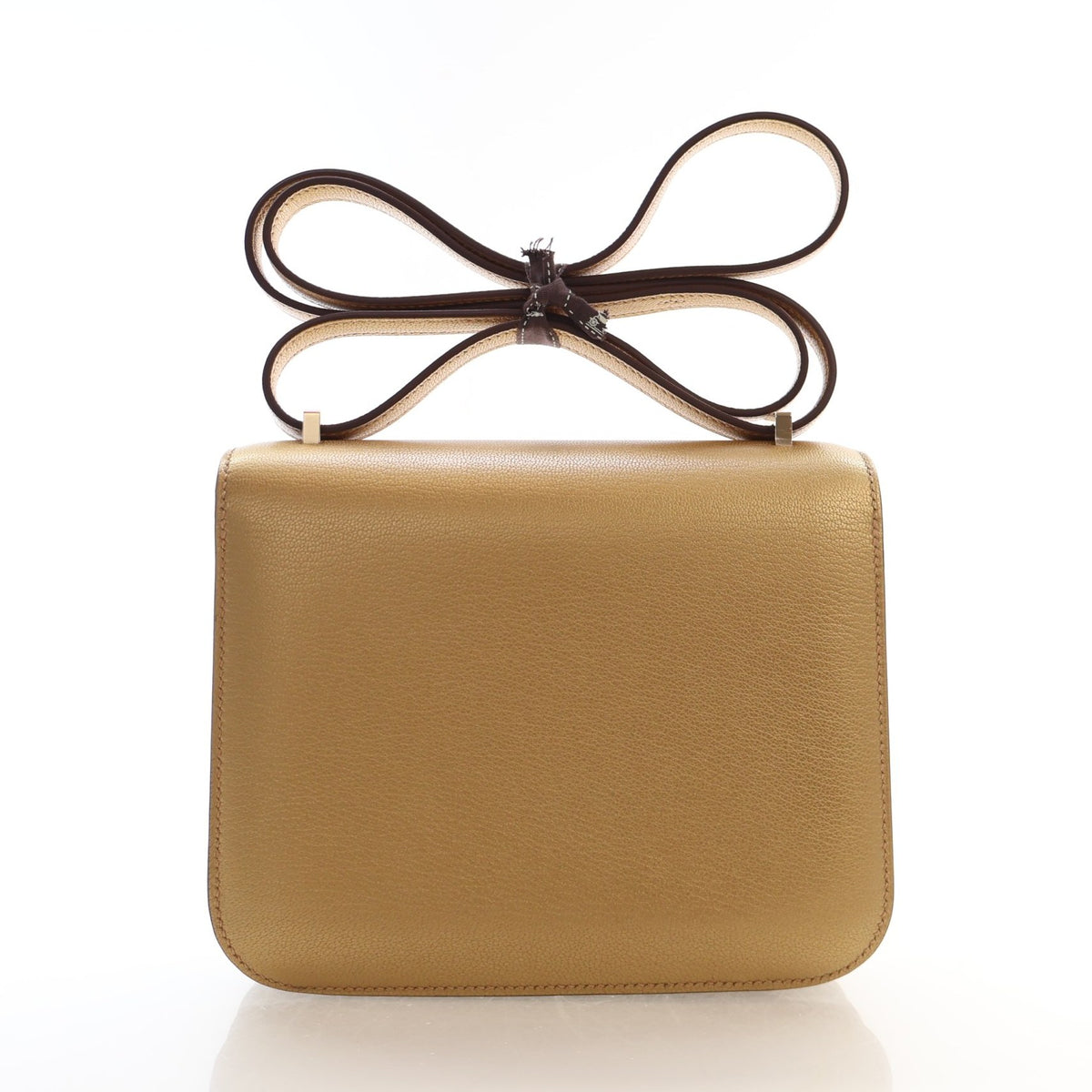Pre-Owned Hermès Constance 18 Dore Chevre Leather Chamkilight, back view