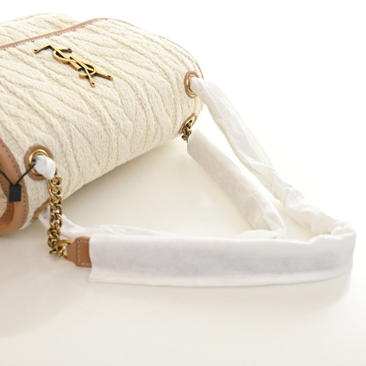 Pre-Owned Saint Laurent Small Mixed Fibers Niki, strap and chain detail
