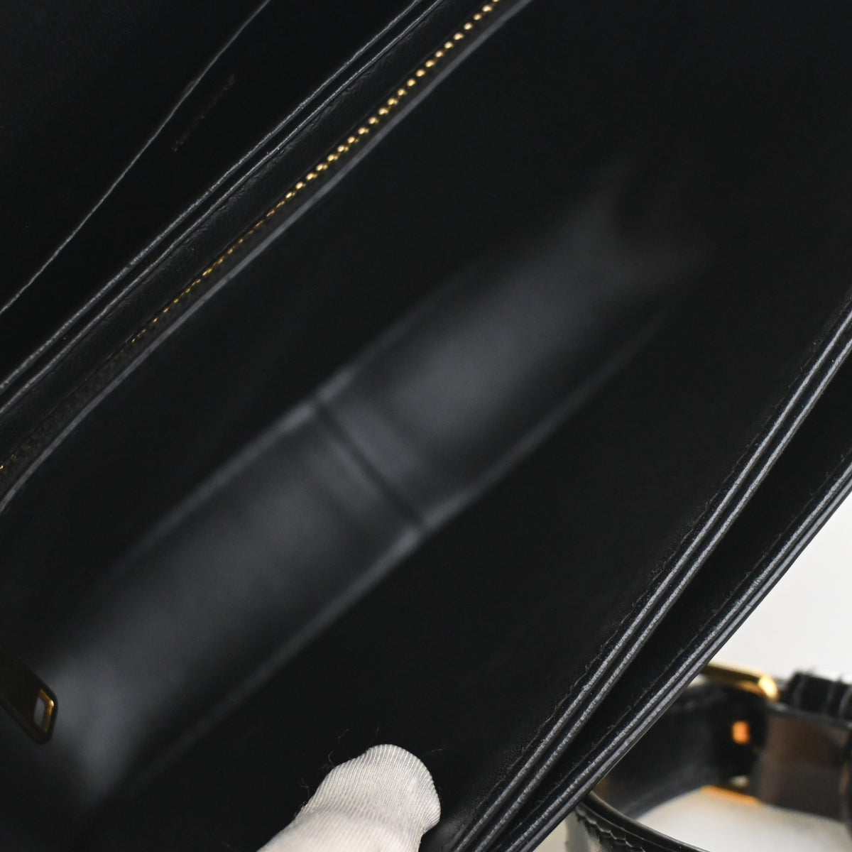 Pre-Owned Celine Flap Bag Teen Calfskin Triomphe, open interior, photo 12 of 14