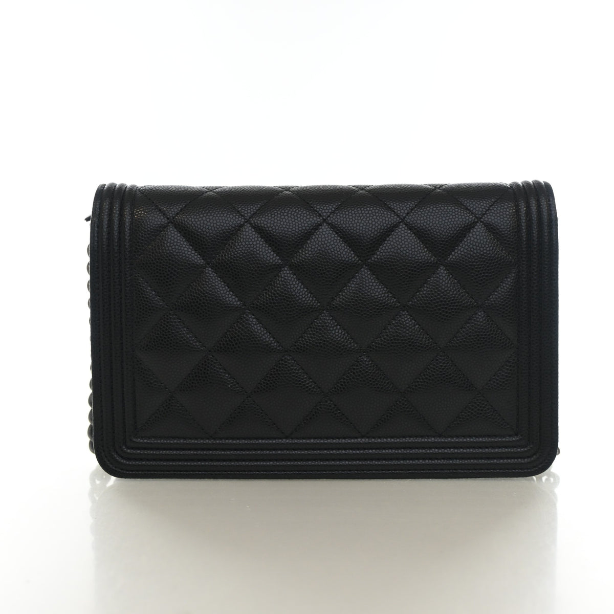 Pre-Owned Chanel Wallet On Chain Caviar Leather Boy WOC, front view, photo 11 of 13