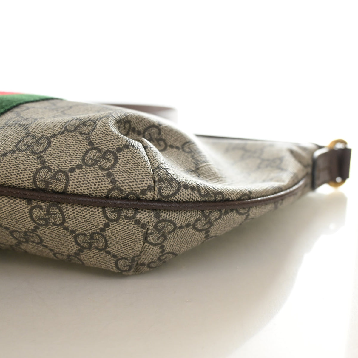Pre-Owned Gucci Small GG Supreme Half Moon Hobi Bag, side profile, photo 8 of 15