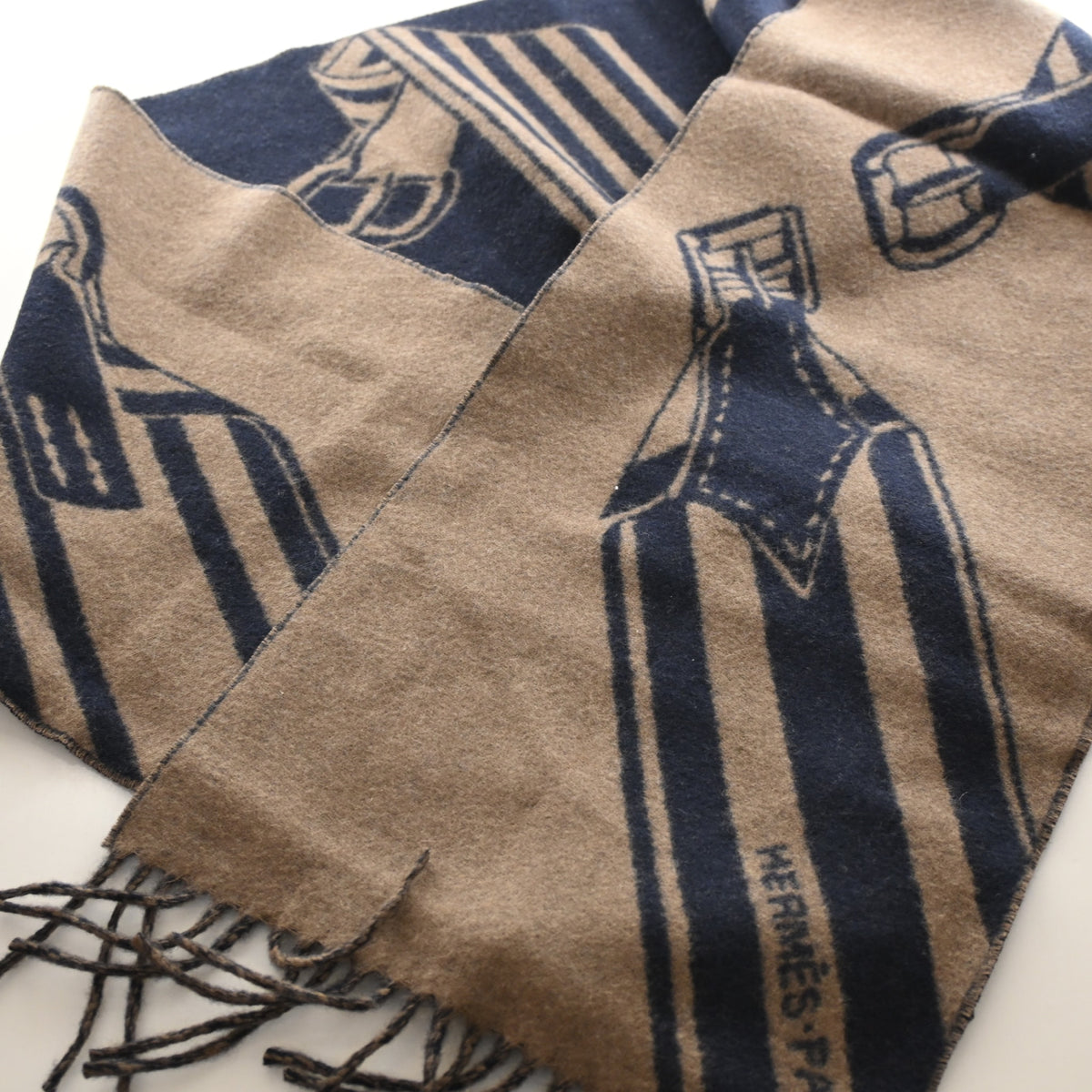 Hermes Cashmere Sangles Zig Zag Scarf, photo 6 of 7