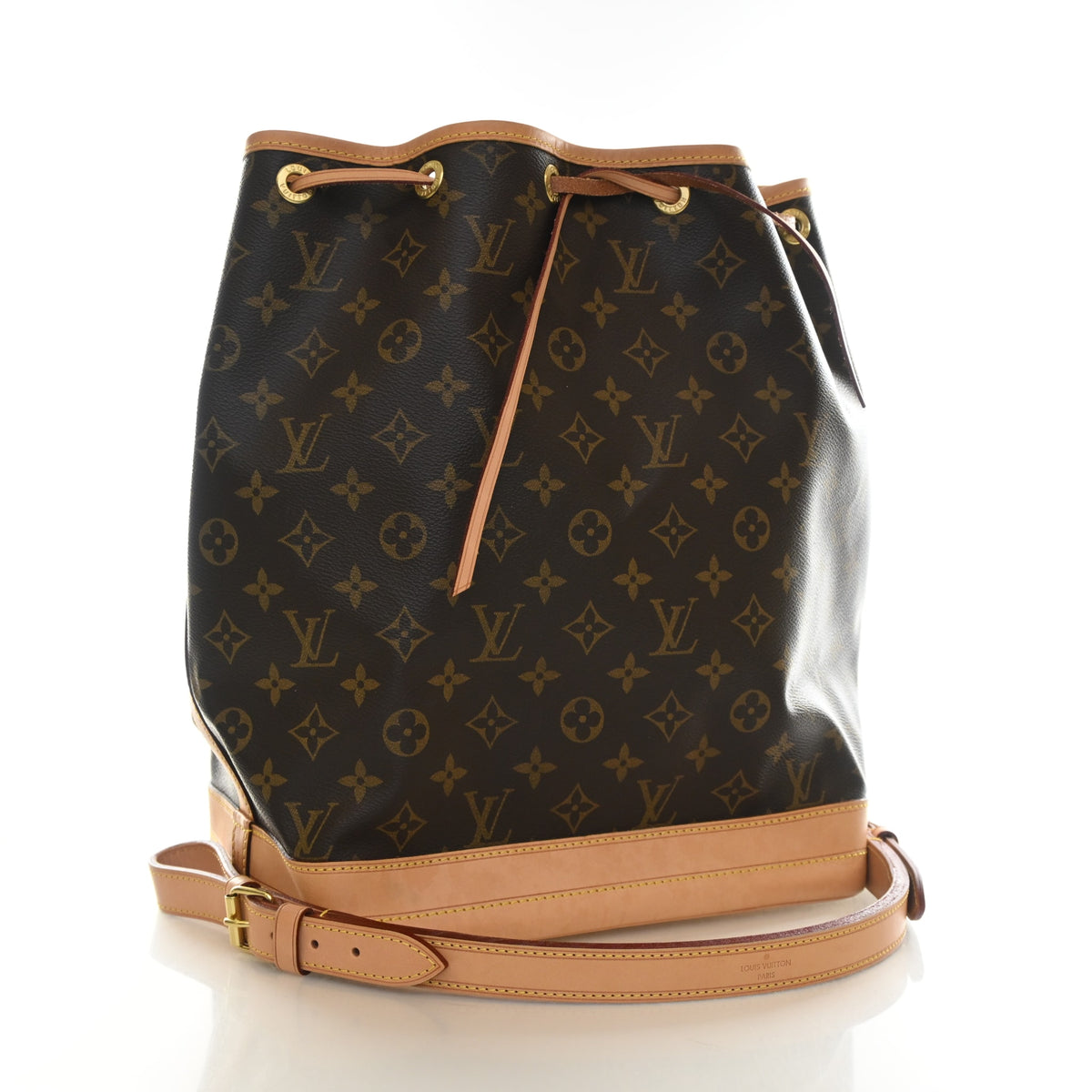 Pre-Owned Louis Vuitton Monogram Noe, three-quarter view, authenticated at Luxe Du Jour